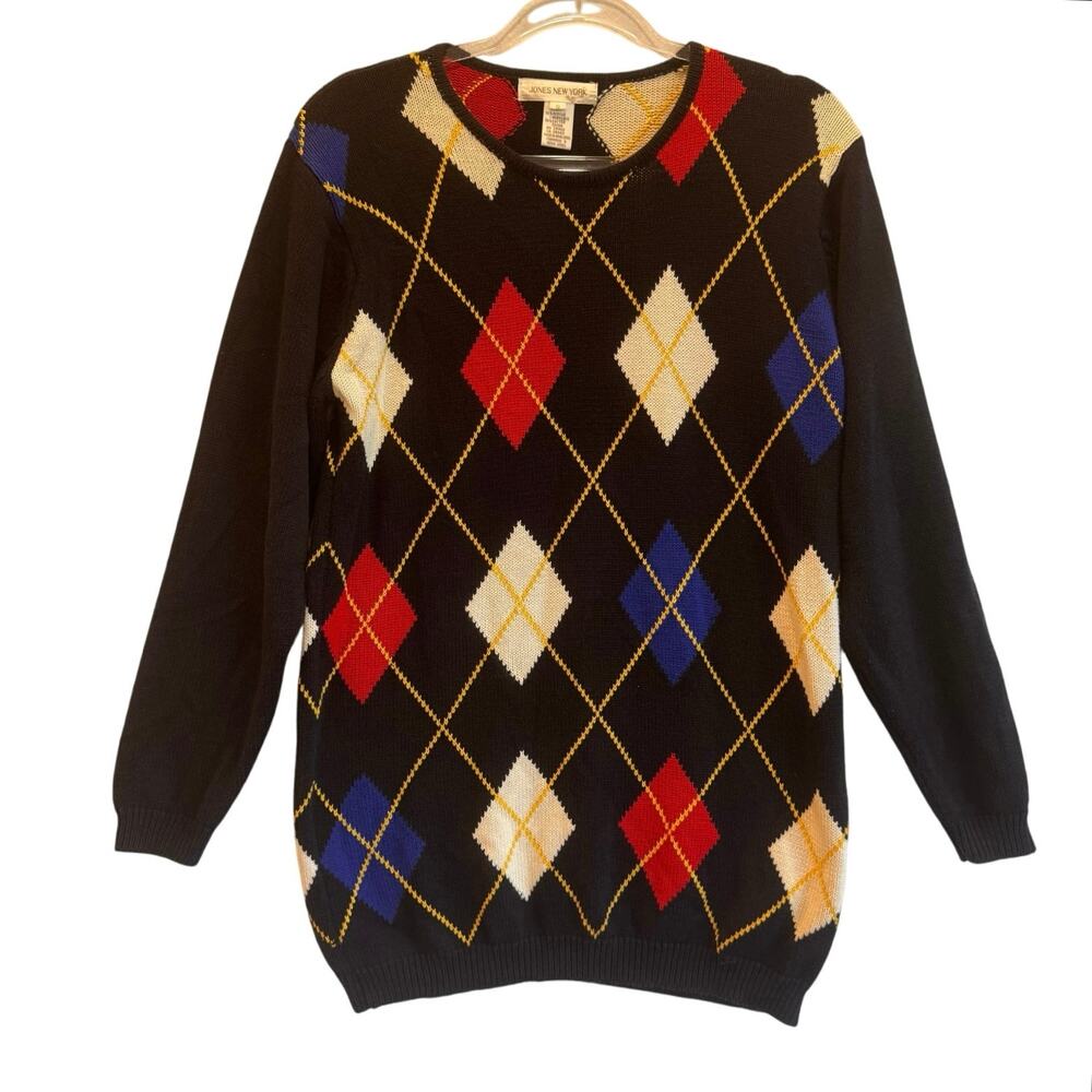 Vintage navy argyle sweater preppy collegecore academia knit S
Oversized fit